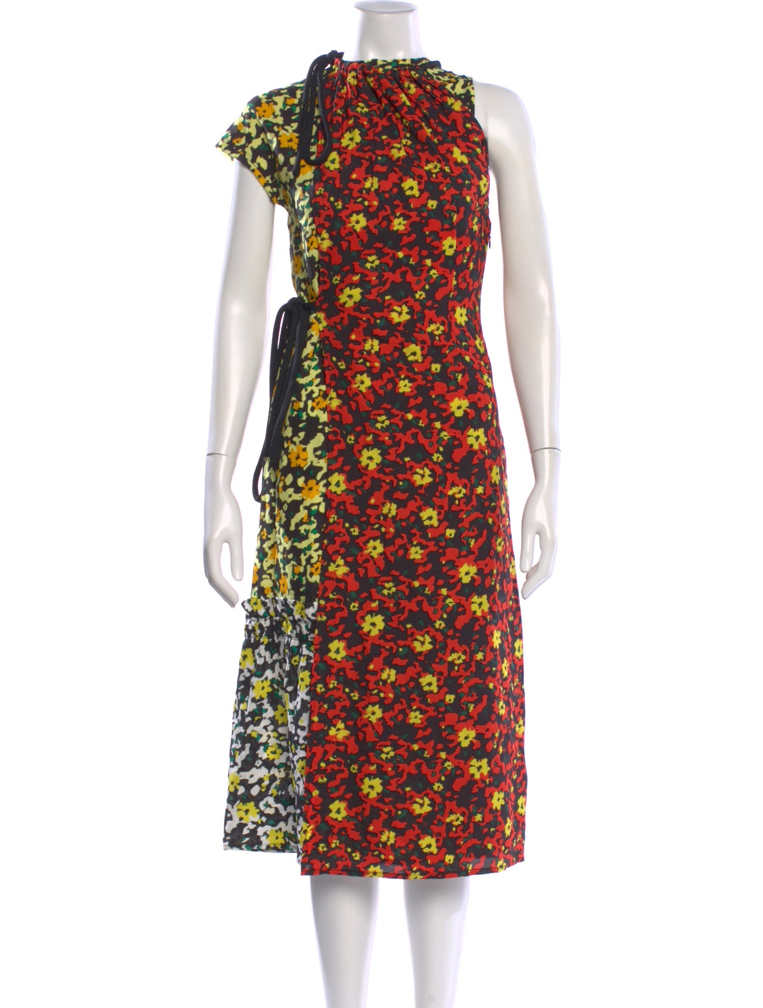 Proenza Schouler Floral Print Midi Length Dress