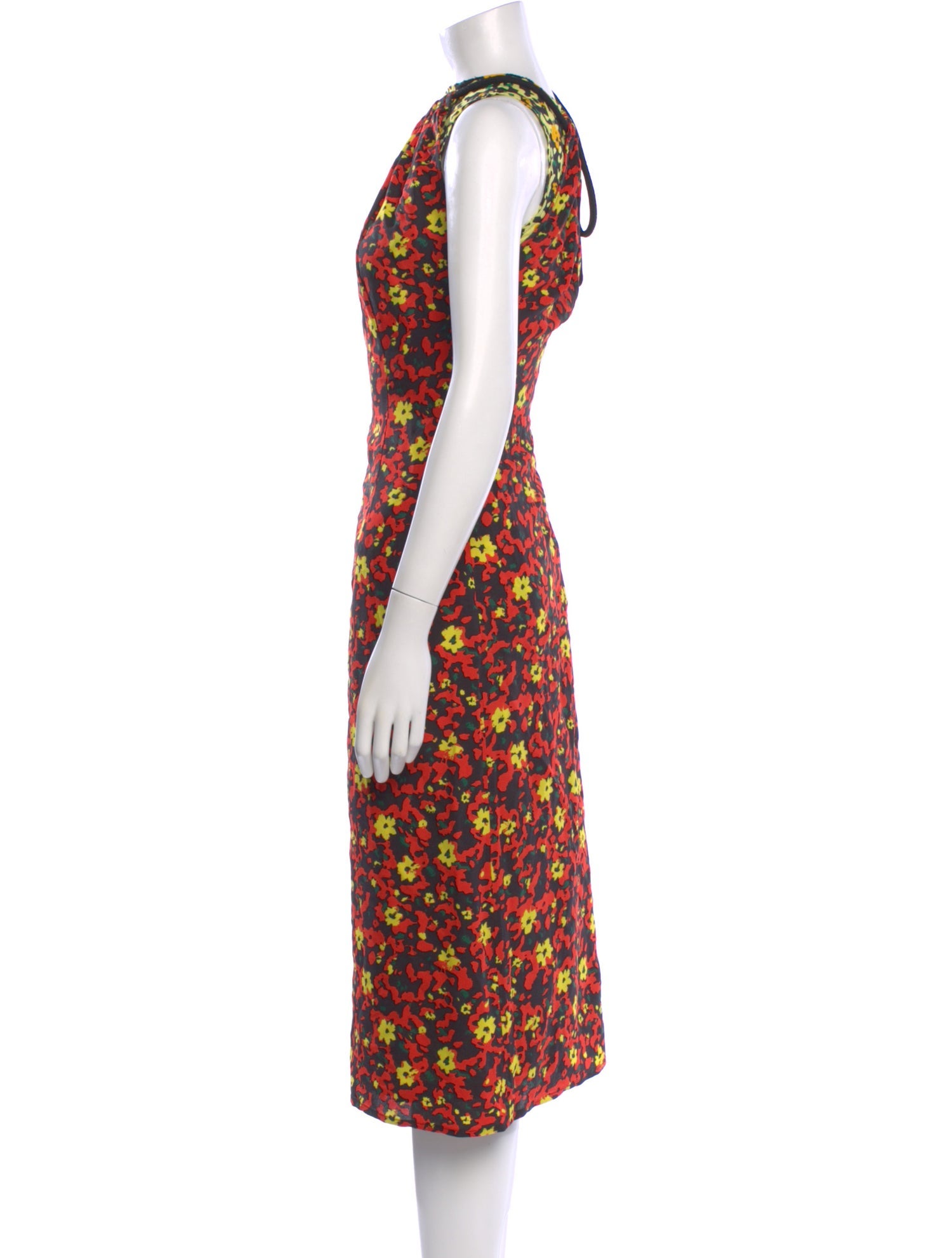 Proenza Schouler Floral Print Midi Length Dress