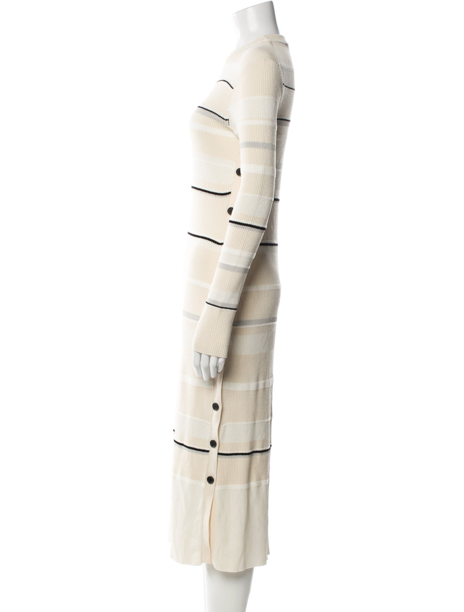 Proenza Schouler Striped Midi Length Dress