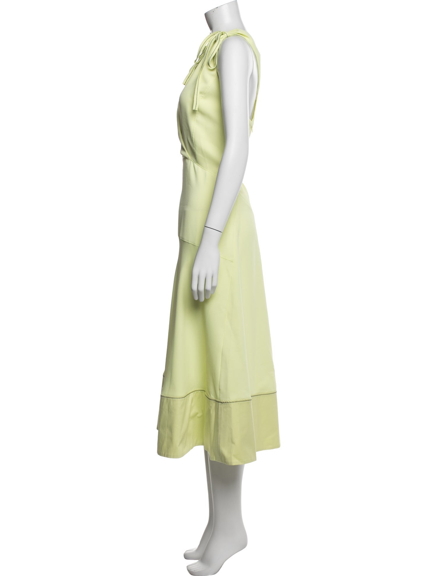 Proenza Schouler V-Neck Midi Length Dress