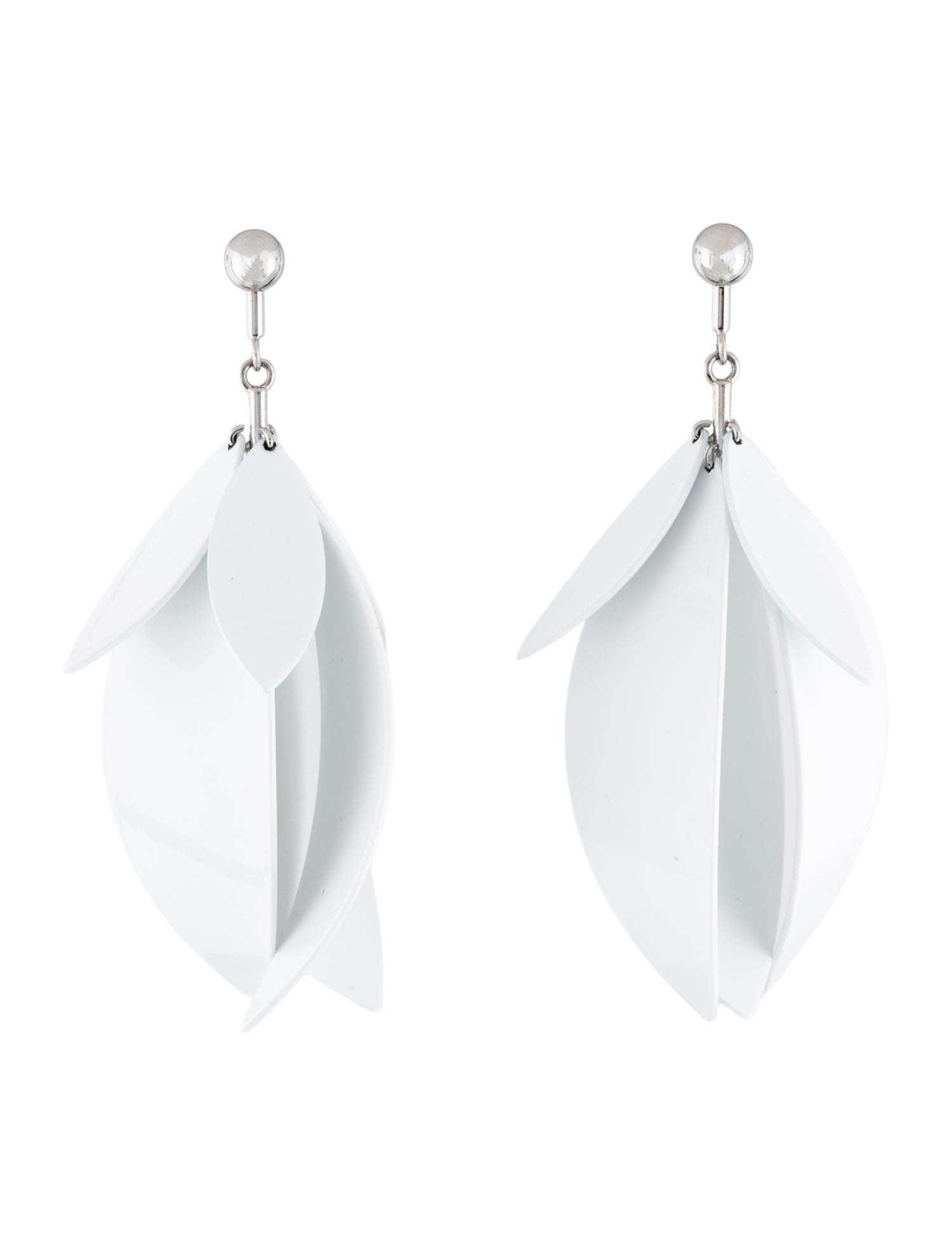 Proenza Schouler Lacquer Full Leaf Drop Earrings