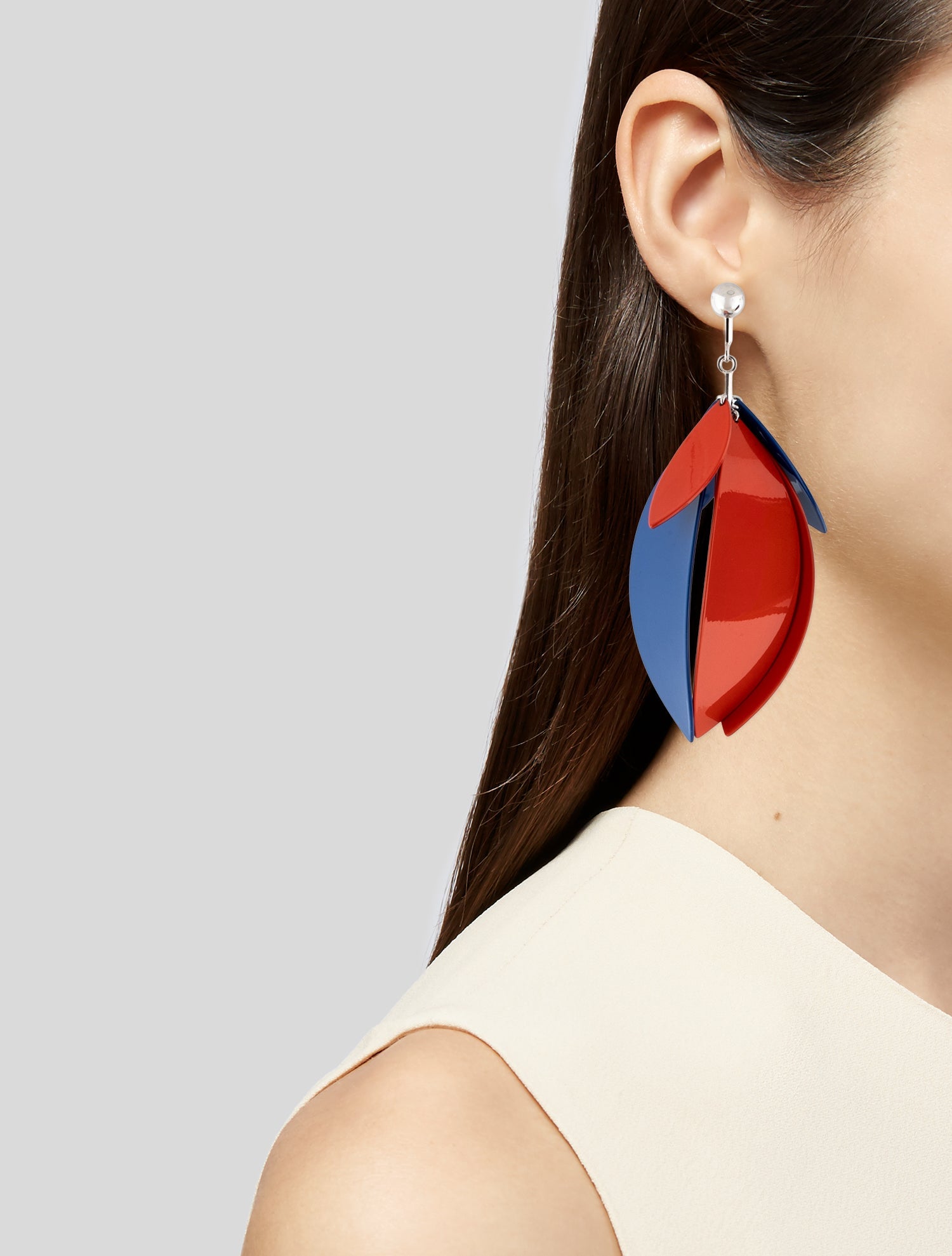 Proenza Schouler Lacquer Full Leaf Drop Earrings