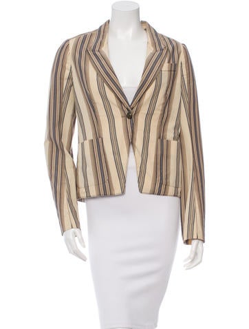 Proenza Schouler Striped Woven Blazer