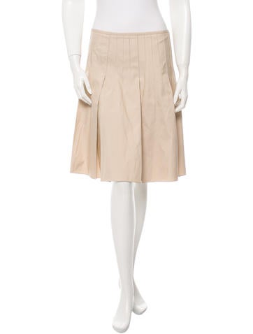 Proenza Schouler Wool Pleated-Accented Skirt