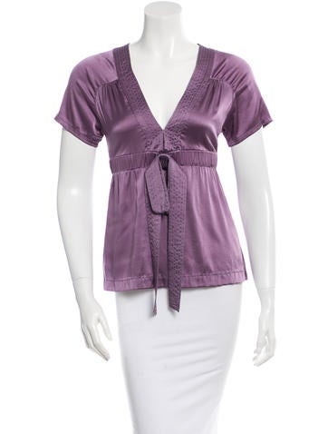 Proenza Schouler Silk V-Neck Blouse