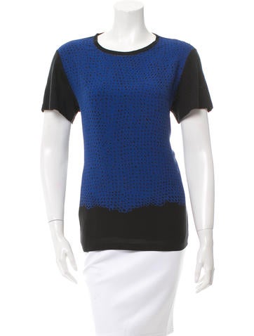 Proenza Schouler Silk-Trimmed Printed Top