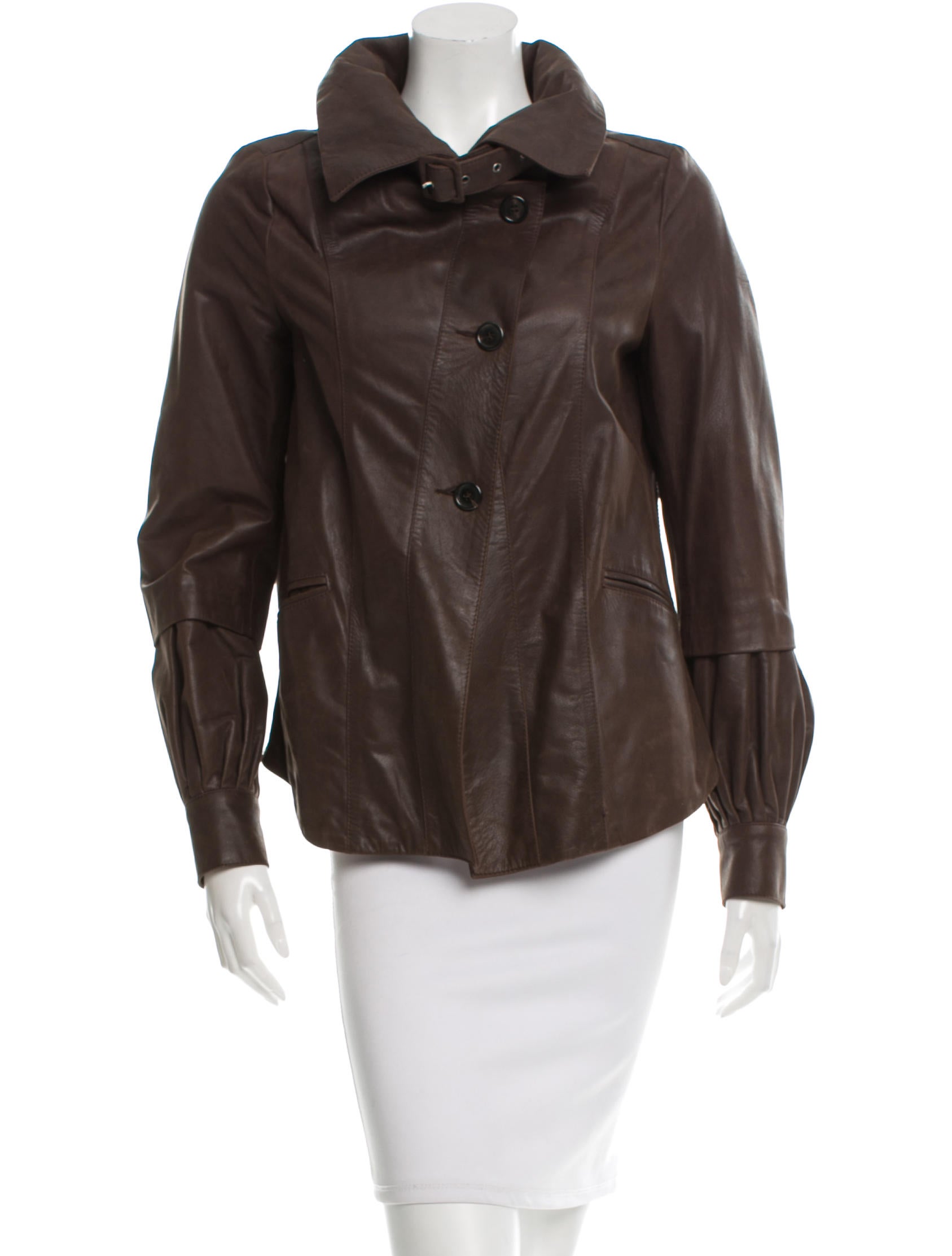 Proenza Schouler Leather Buckle Strap Jacket Clothing PRO29669