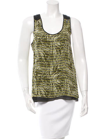 Proenza Schouler Silk Printed Top