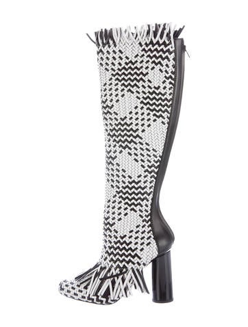 Proenza Schouler Woven Leather Knee-High Boots w/ Tags