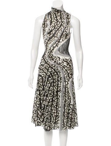 Proenza Schouler Silk Lace Panel Dress