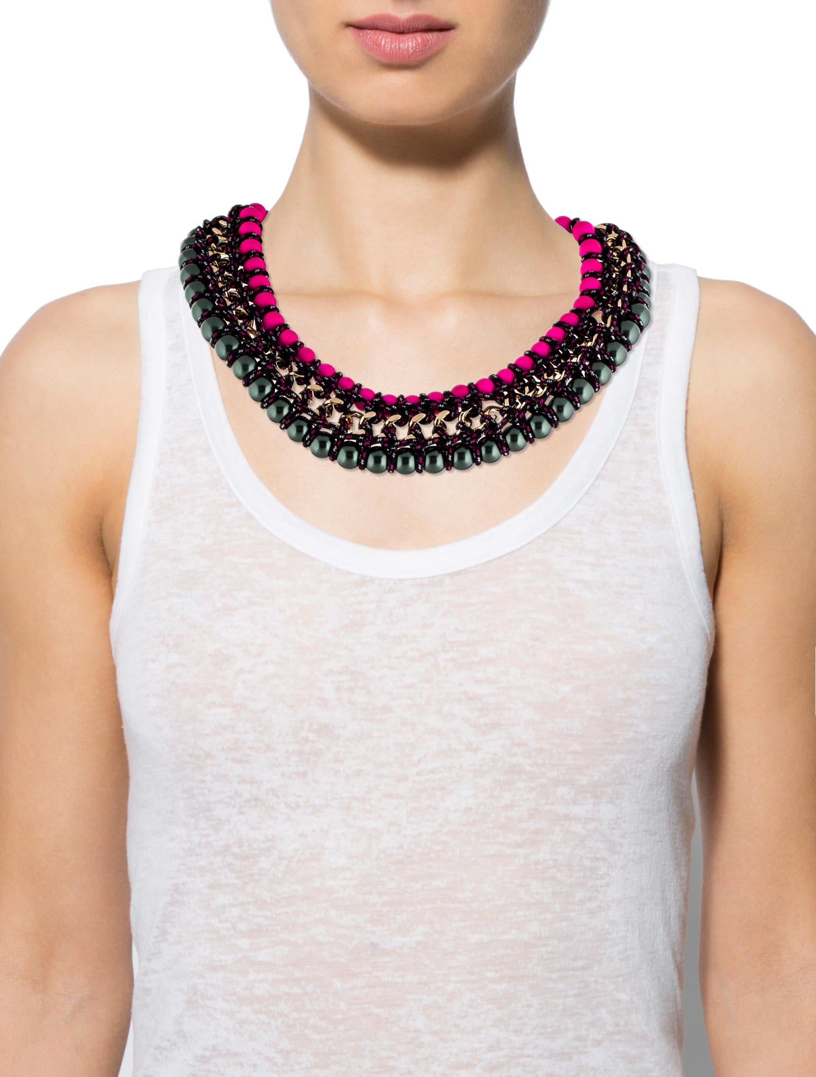 Proenza Schouler Beaded Collar Necklace