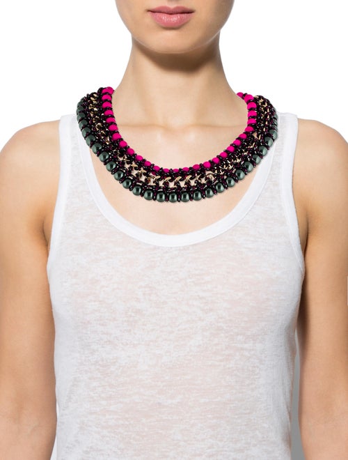 Proenza Schouler Beaded Collar Necklace