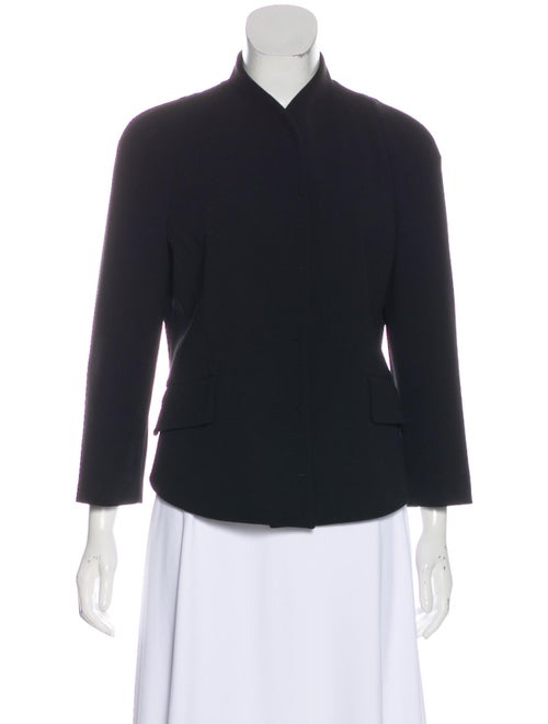 Proenza Schouler Collarless Wool Blazer Black
