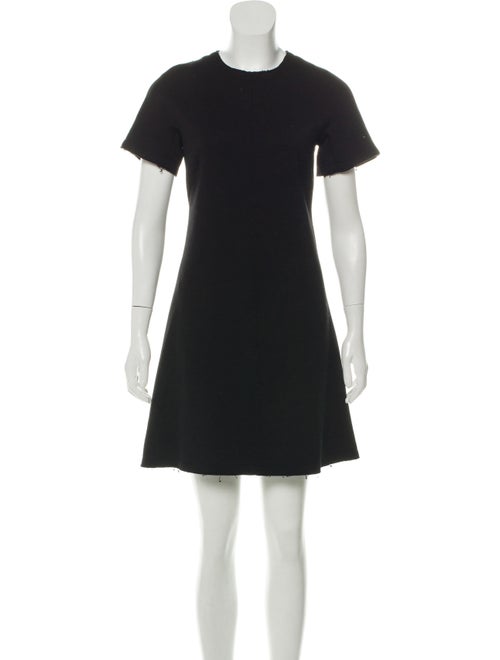 Proenza Schouler Wool-Blend Lace-Up Dress Black