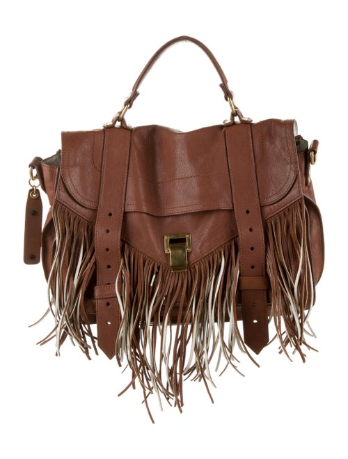 Proenza Schouler PS1 Fringe Satchel Brown