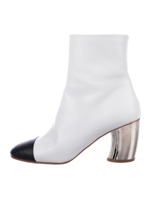 Proenza Schouler Leather Colorblock Pattern Boots