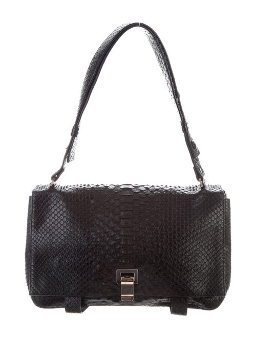 Proenza Schouler Python Shoulder Bag Black
