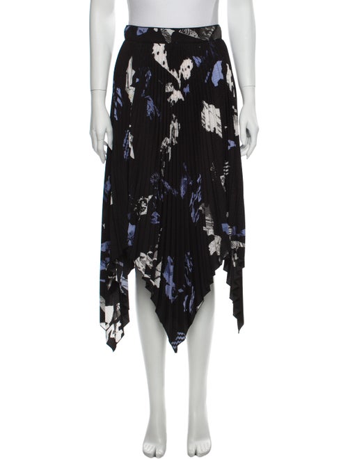 Proenza Schouler Floral Print Midi Length Skirt Bl