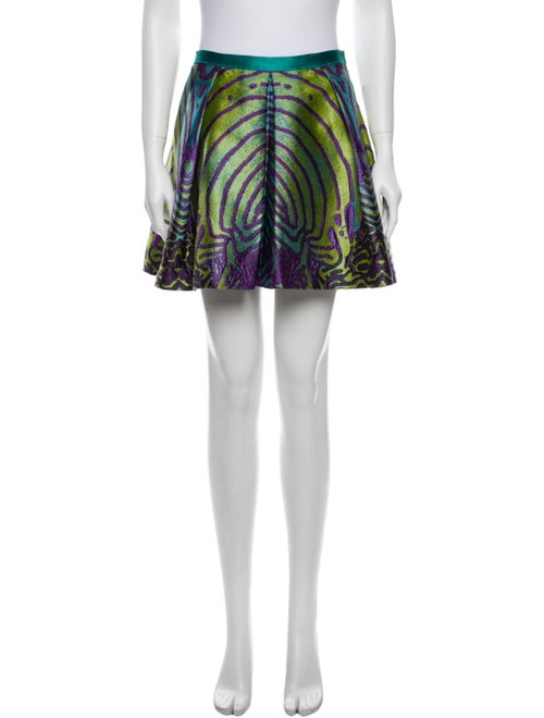Proenza Schouler Printed Mini Skirt Green