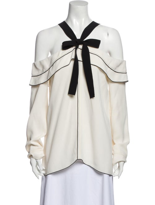 Proenza Schouler Off-The-Shoulder Long Sleeve Blou