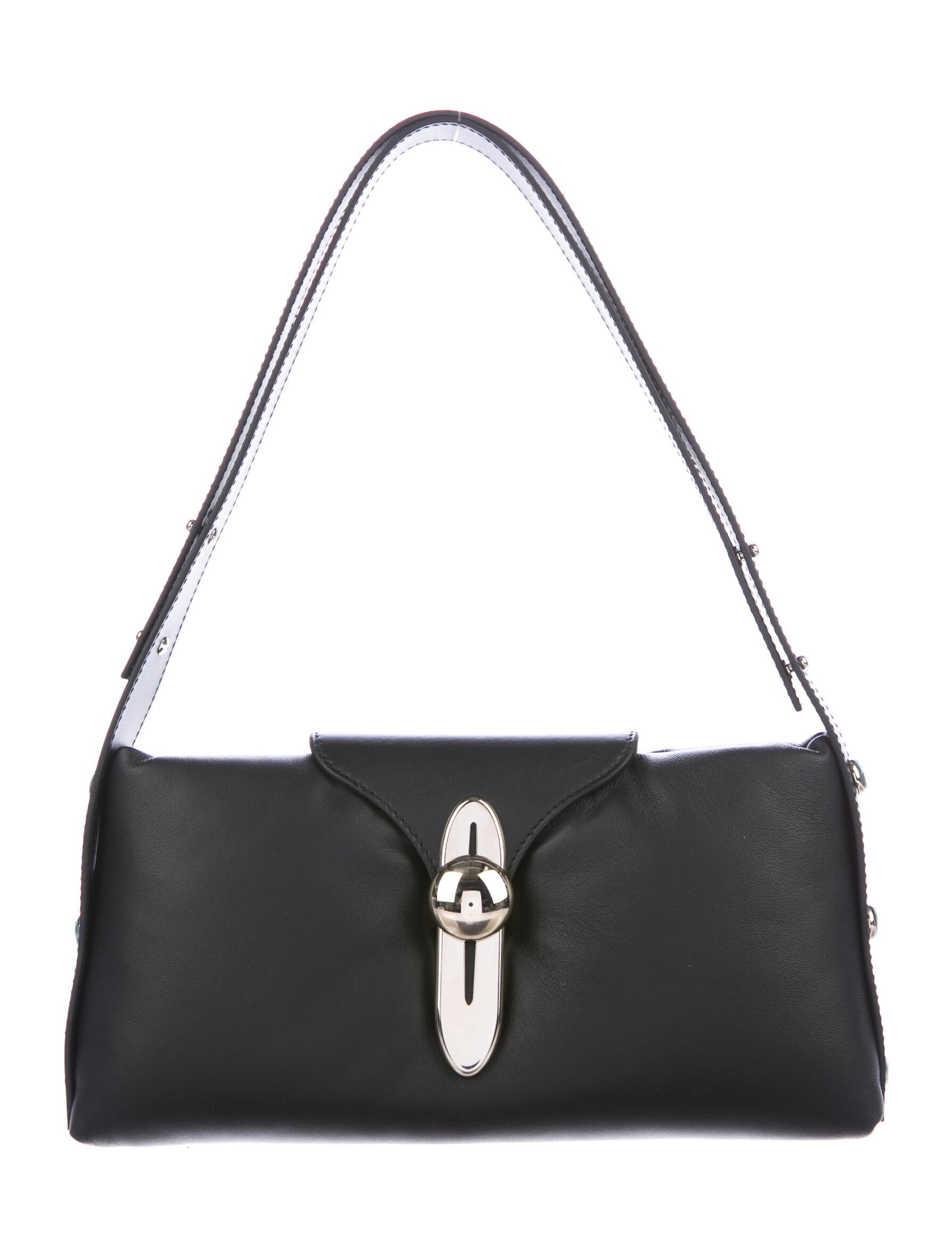 Proenza Schouler Nappa Padded Latch Shoulder Bag - Black