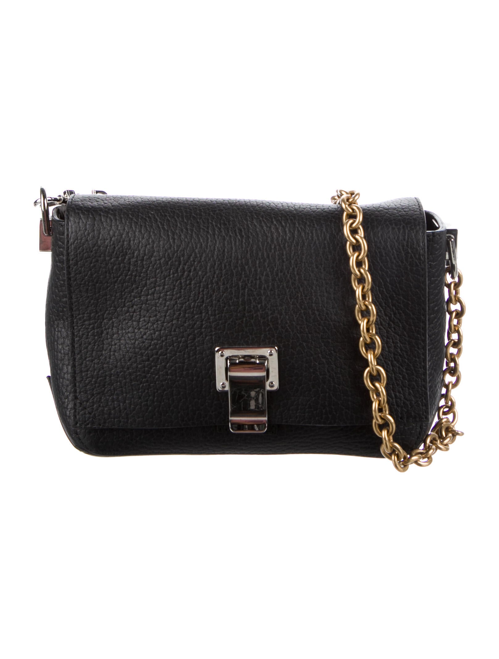 Kate Spade New York ChainLink Leather Crossbody Bag Black Crossbody