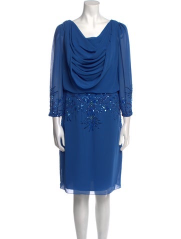 Pronovias Dresses Cowl Neck Midi Length Dress XXL