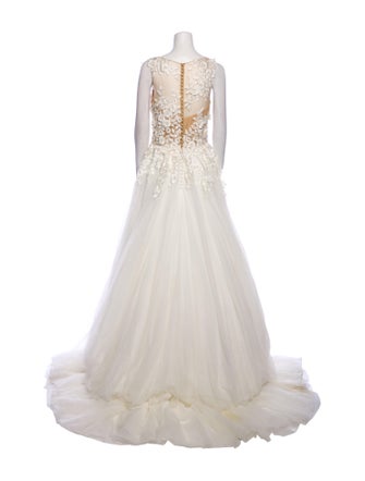 Pronovias Crew Neck Long Dress