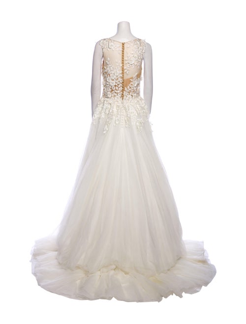 Pronovias Crew Neck Long Dress