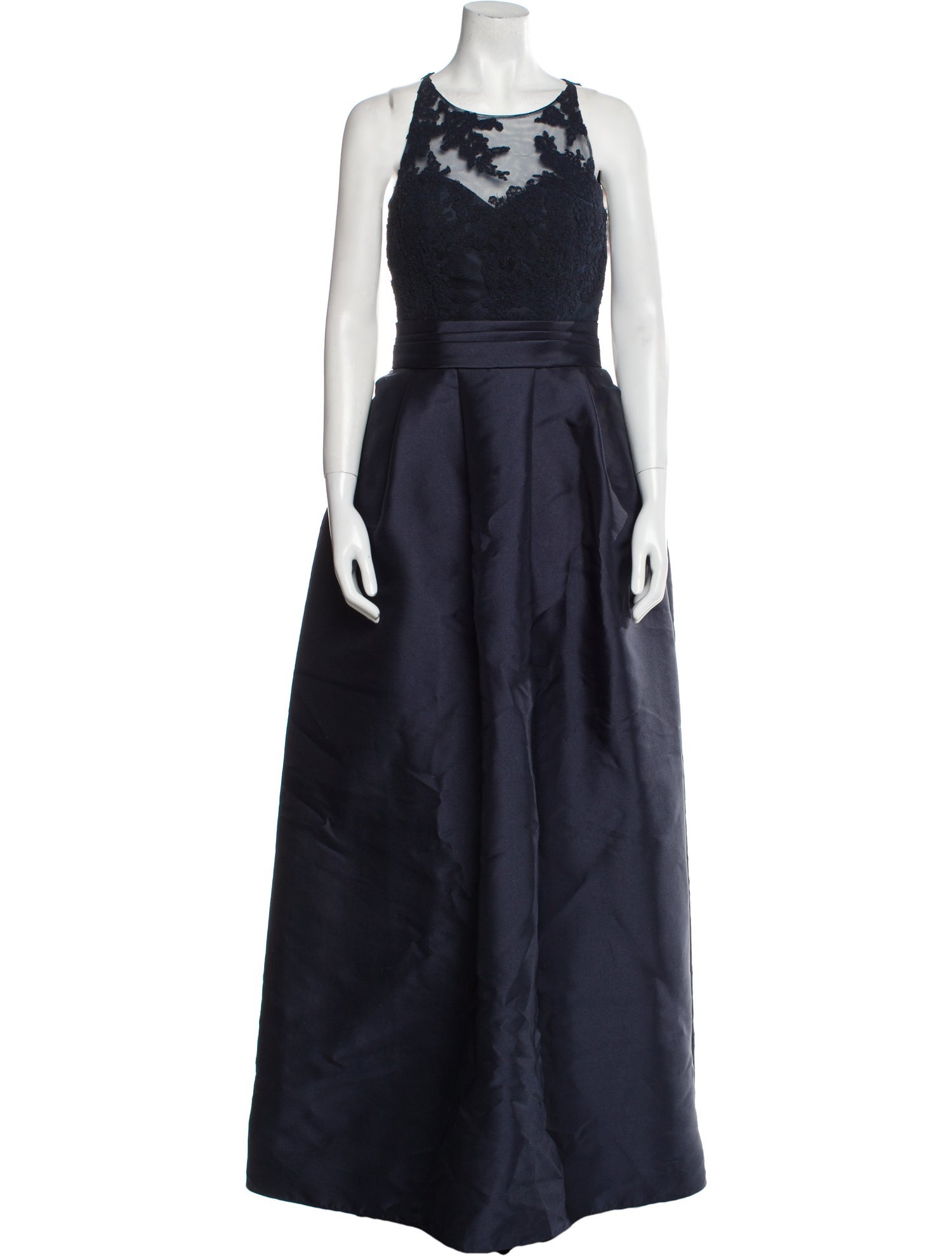Pronovias Scoop Neck Long Dress