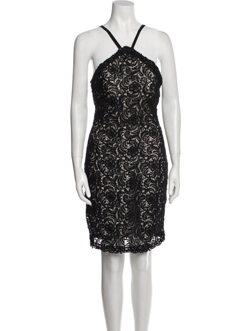 Pronovias Lace Pattern Mini Dress