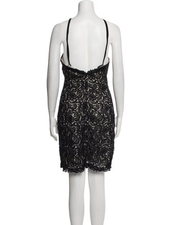 Pronovias Lace Pattern Mini Dress