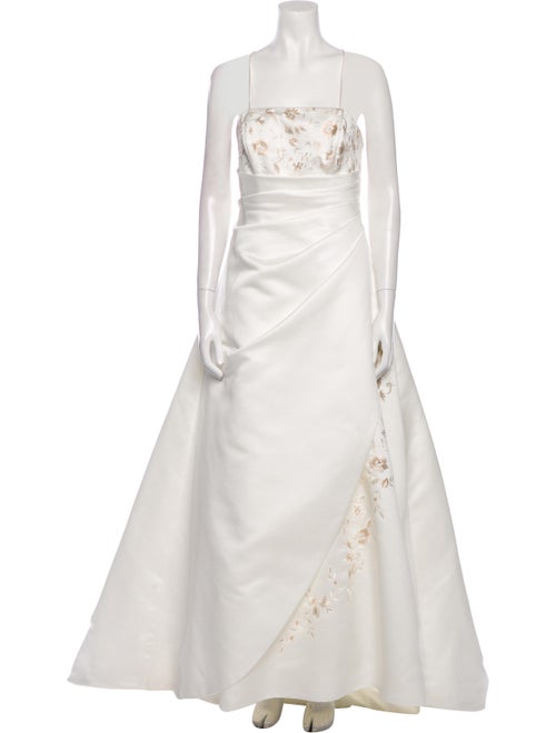 Pronovias Square Neckline Long Dress
