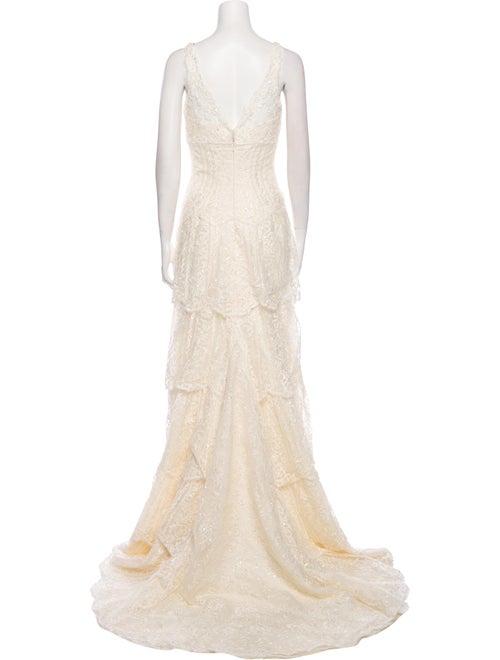 Pronovias Lace Pattern Long Dress