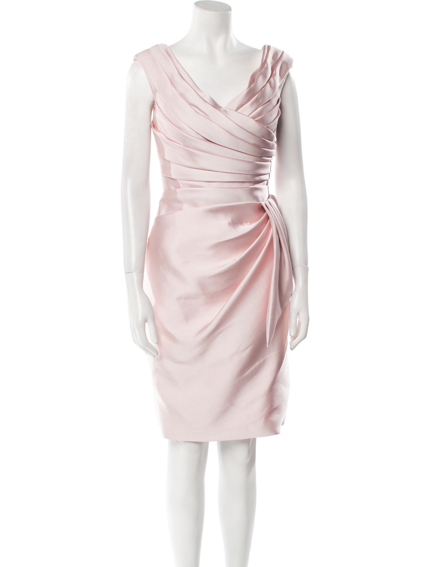 Pronovias Cowl Neck Knee-Length Dress