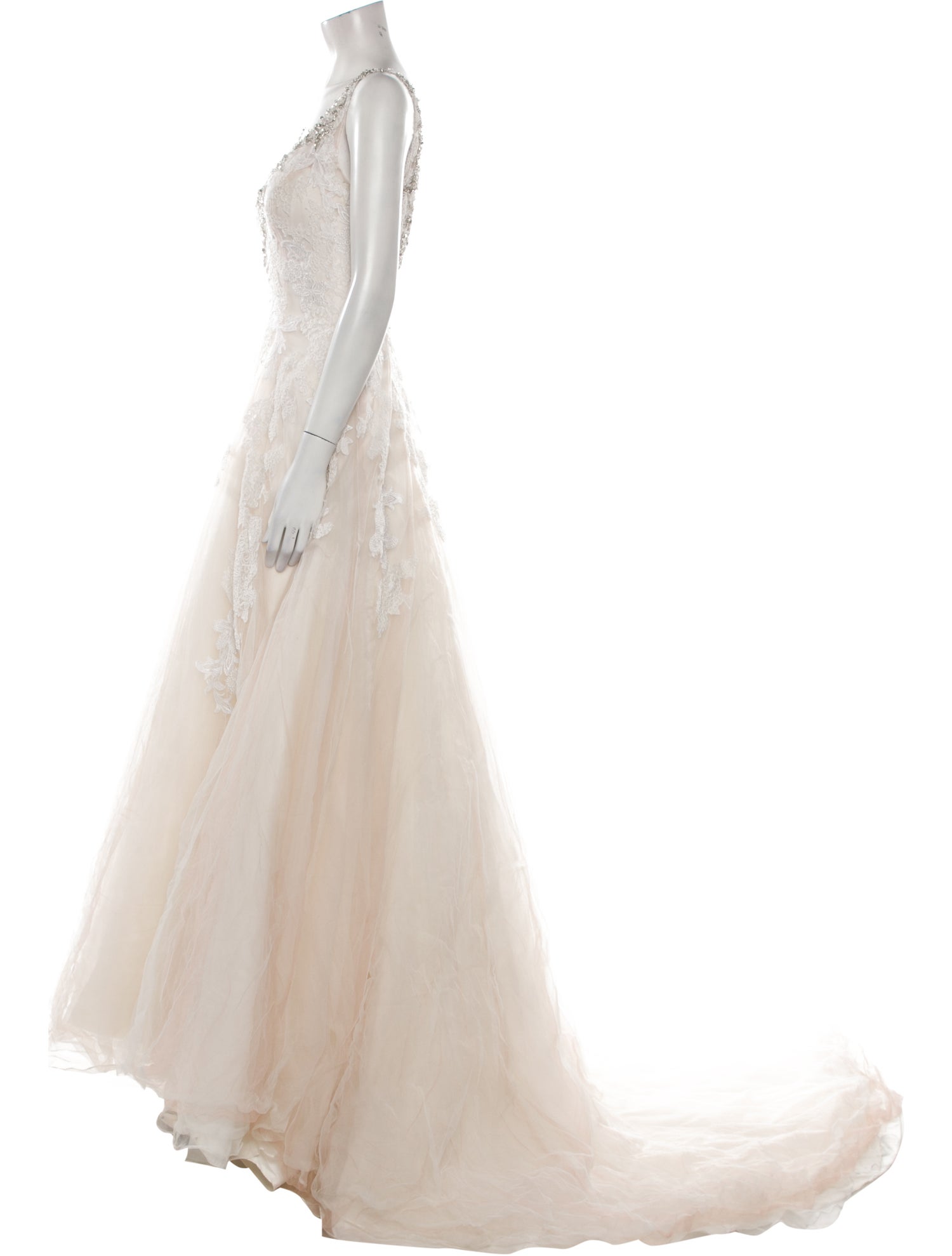 Pronovias V-Neck Long Dress