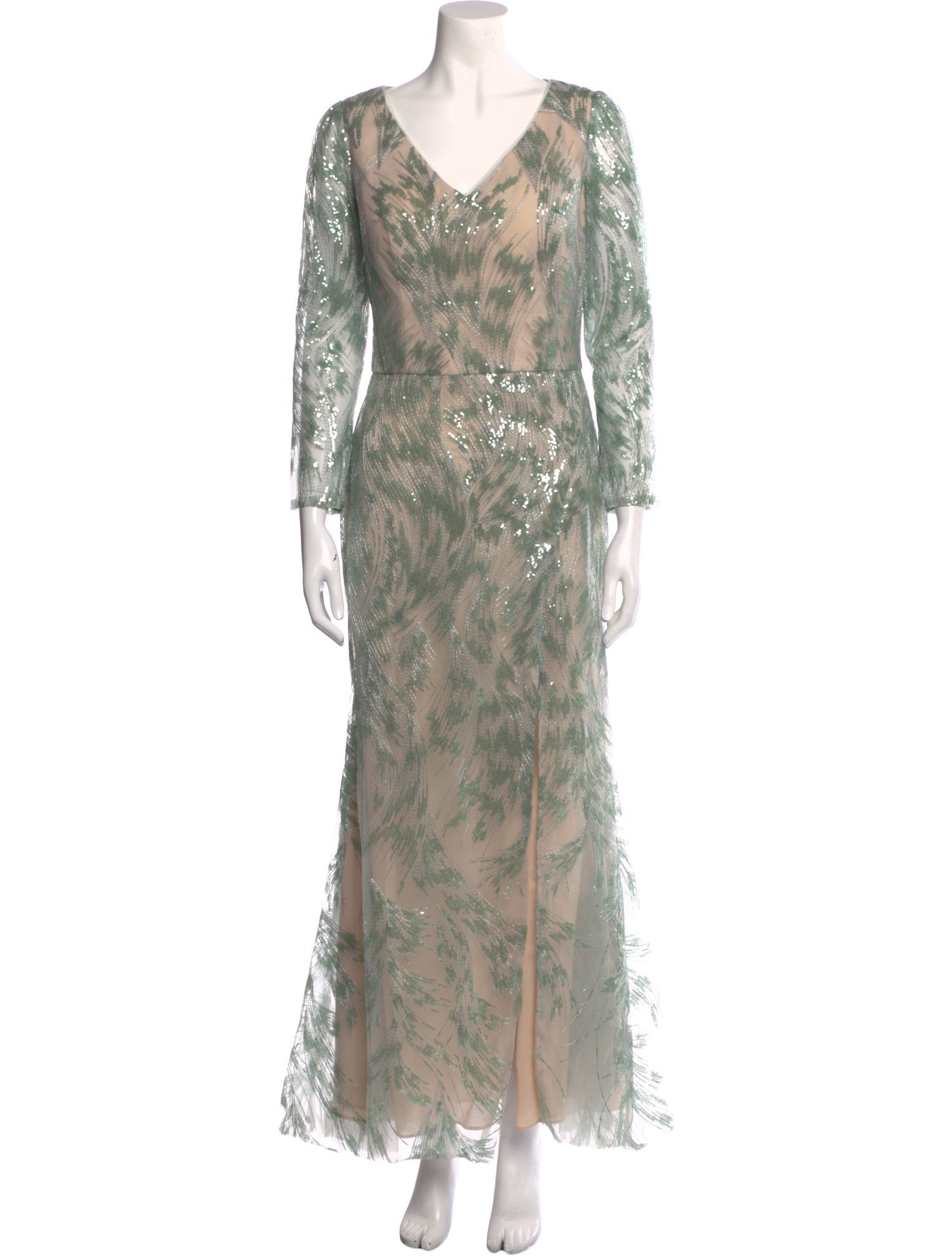 Pronovias Printed Long Dress