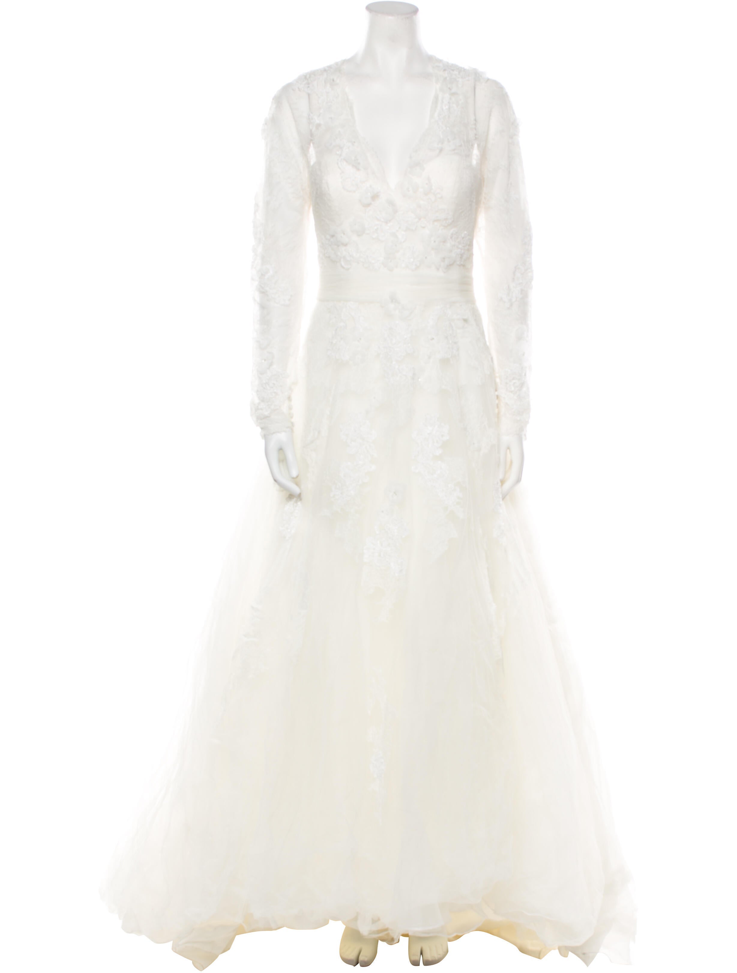 Pronovias Lace Pattern Long Dress