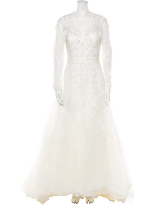 Pronovias Lace Pattern Long Dress