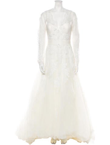 Pronovias Dresses Lace Pattern Long Dress US 12 | XL