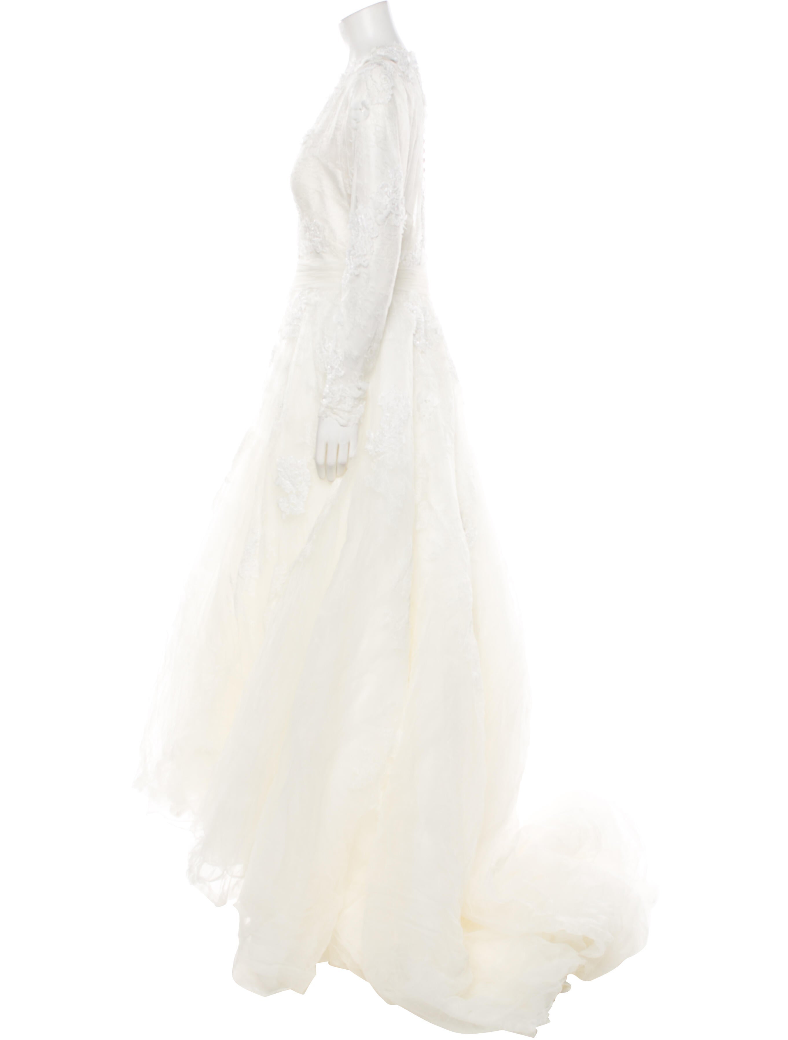 Pronovias Lace Pattern Long Dress