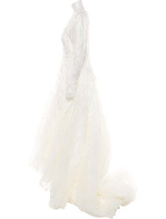 Pronovias Lace Pattern Long Dress