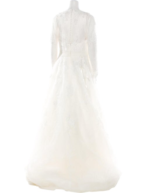 Pronovias Lace Pattern Long Dress