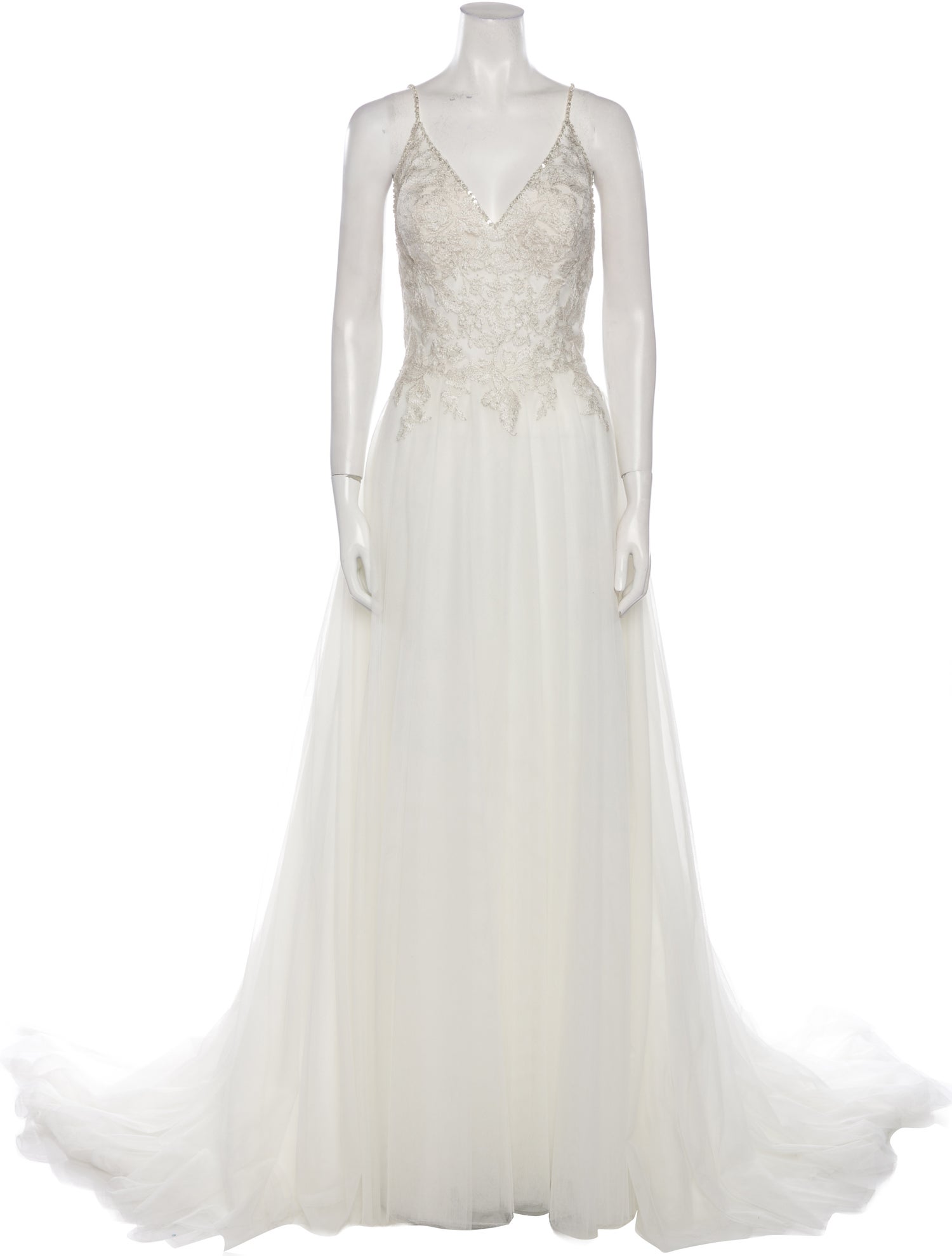 Pronovias Lace Pattern Long Dress
