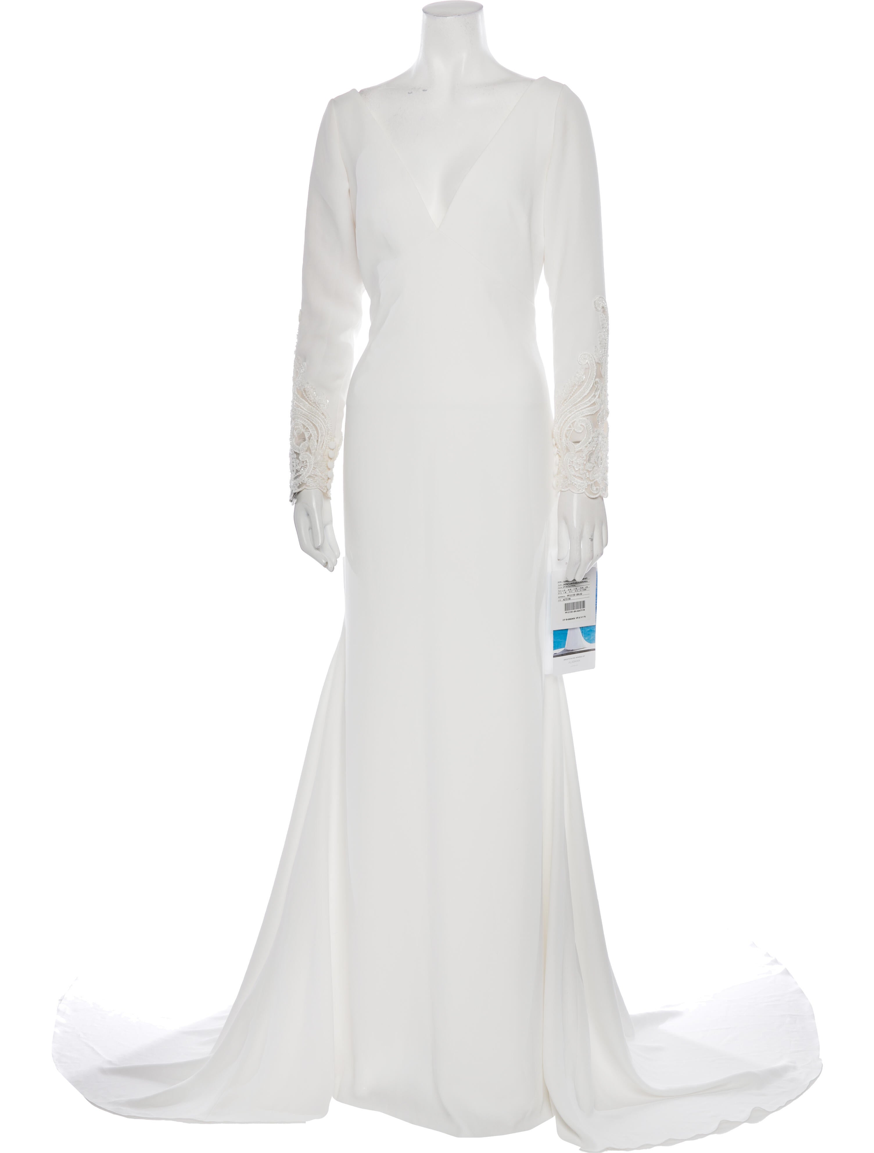 Pronovias V-Neck Long Dress