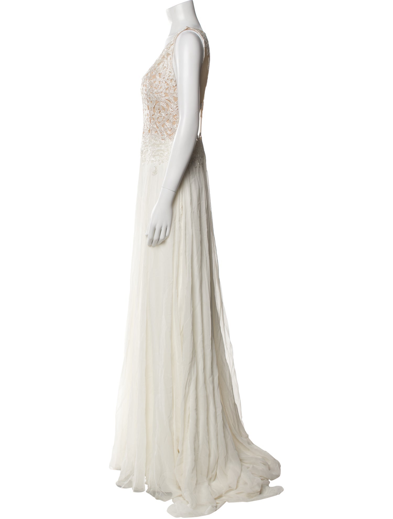 Pronovias V-Neck Long Dress