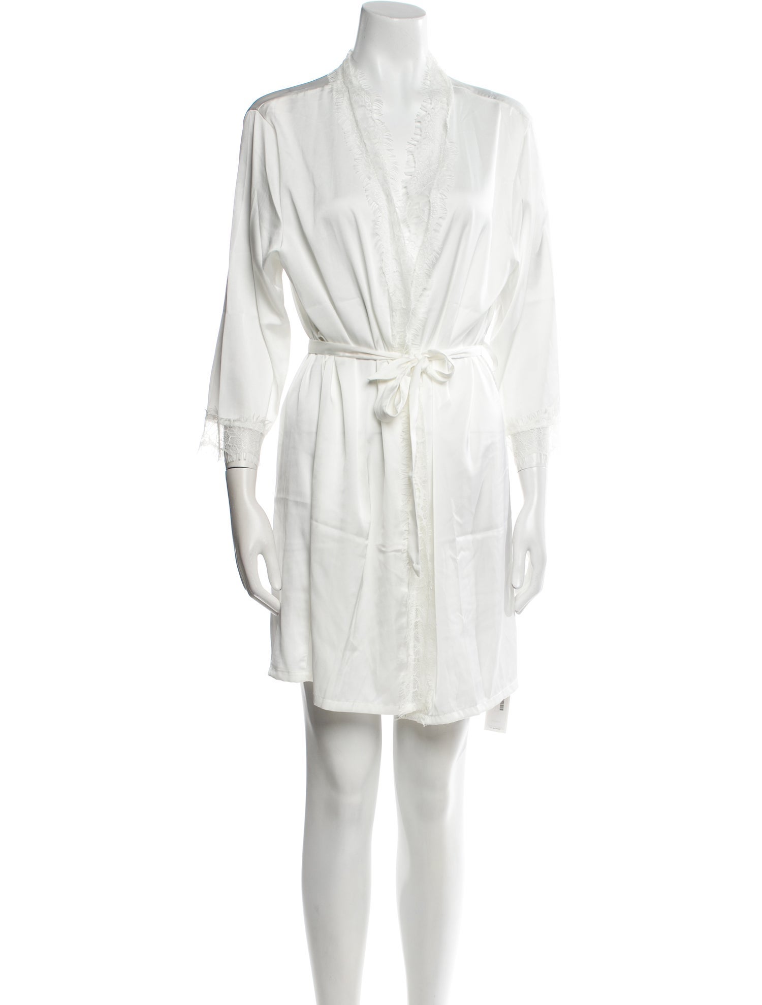 Pronovias Satin Lace Trim Embellishment Robe