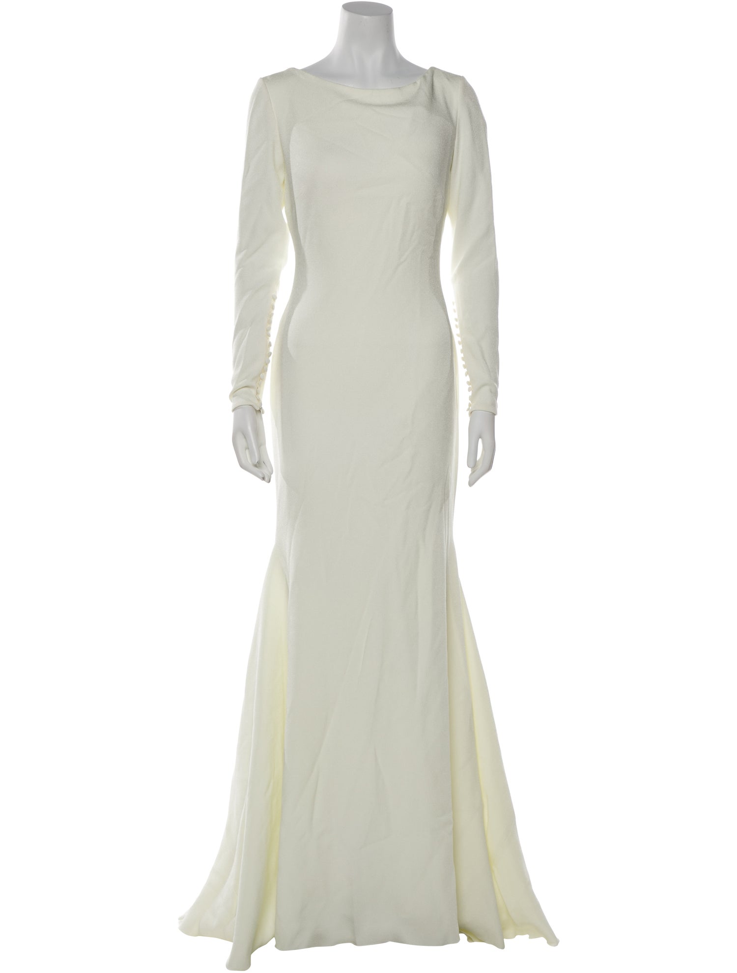Pronovias Scoop Neck Long Dress