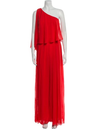 Pronovias One-Shoulder Jumpsuit