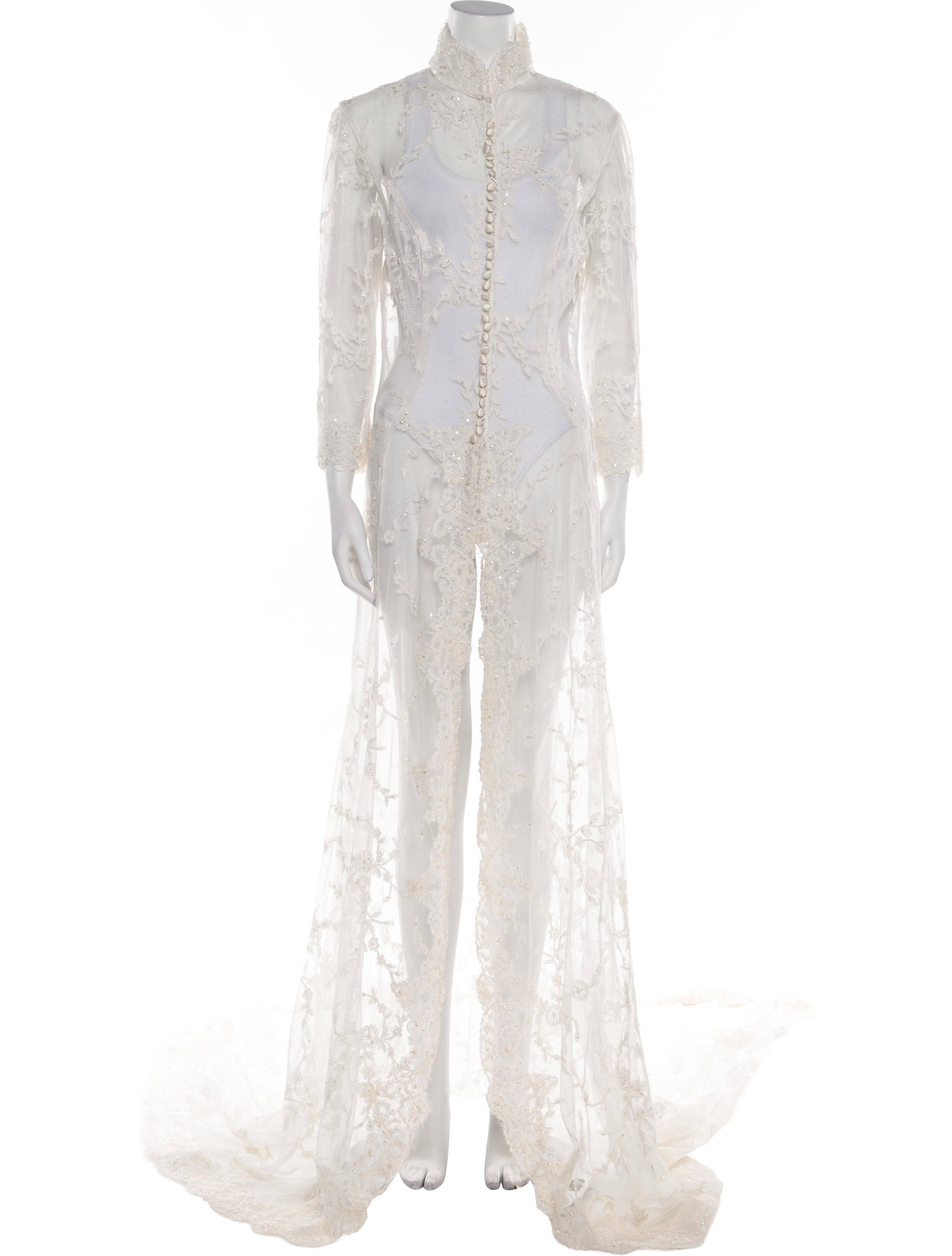 Pronovias Mock Neck Long Dress w/ Tags